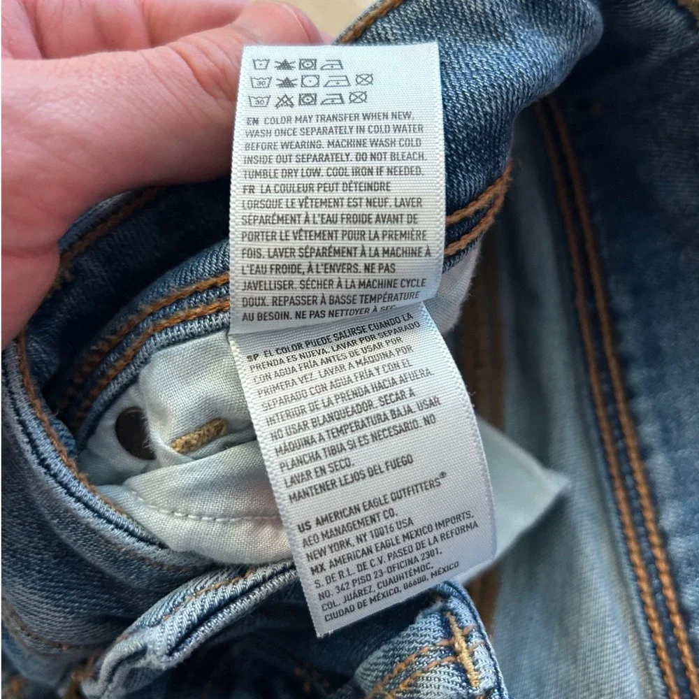 American Eagle Kick Boot Stretch X Medium Wash Flare Jeans Size 4 Regular